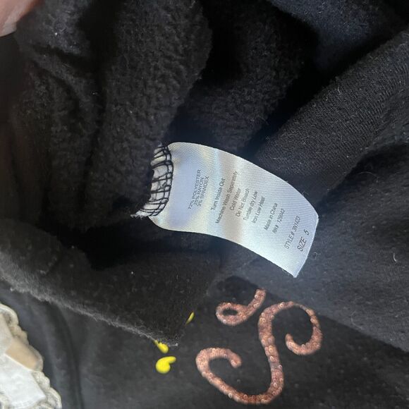 Girls 5T Halloween Outfit Orange Black Flare Pants Cozy Pumpkin Shirt - Picture 8 of 9